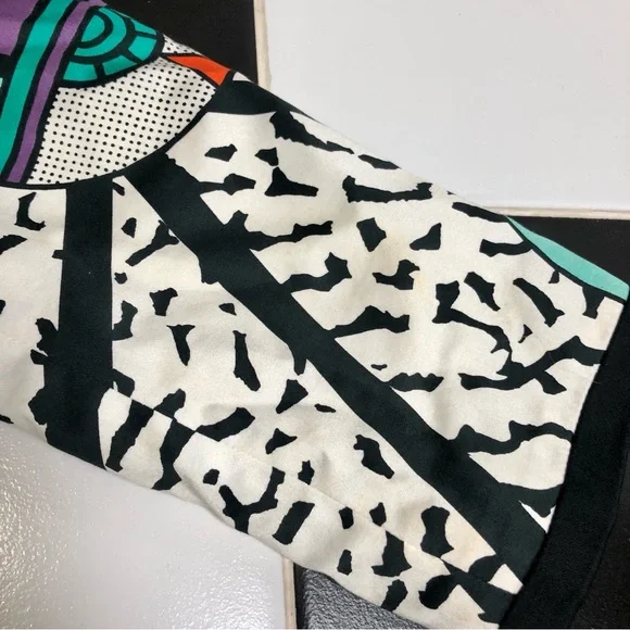 Vintage 80s Louis Feraud Multicolored Memphis Pattern Multicolor Blazer Jacket 6 - Picture 6 of 15